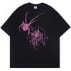 Fashon Korean Oversized Spider Print TShirt Men Hip Hop Streetwear Tees Y2K Clothes Summer Short Sleeve Tshirt Cotton Goth Tops