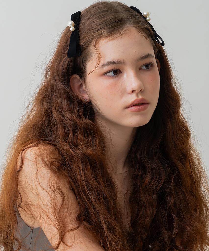 S'Secondo Moët Velvet Pearl Ribbon Hairpin