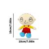 צעצוע קטיפה Family Guy חיה ממולאת מצוירת מצחיקה למעריצים 18*18 ס"מ קטיפה קצרה מילוי כותנת PP אריזת שקית רשת דמויות מצחיקות