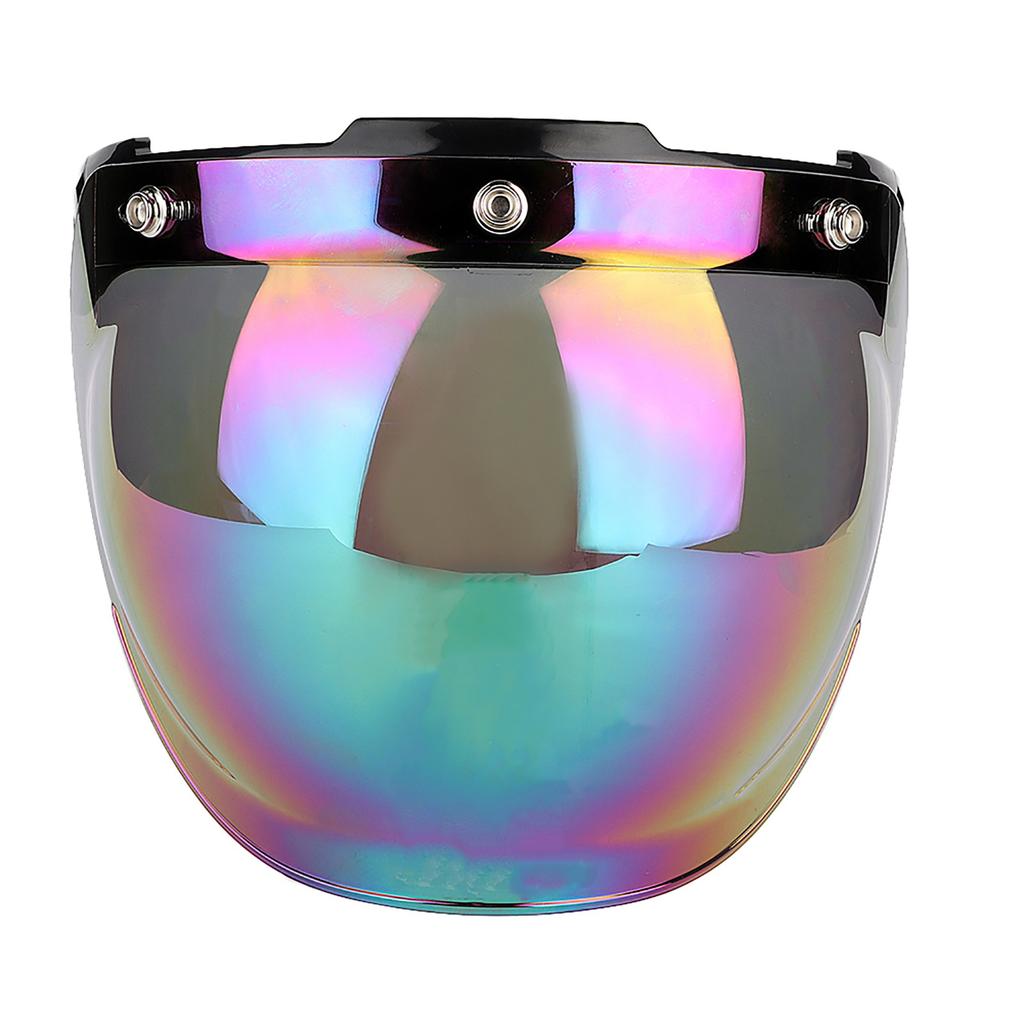 Motorcycle Retro 3‑snap Sun Visor Shield Windproof Helmet Lens Colored