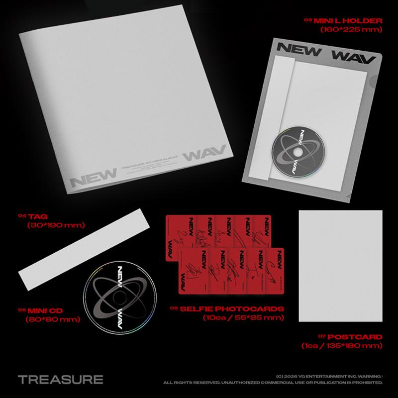 TREASURE – 4th Mini Album NEW WAV RED VER. / ICE VER.
