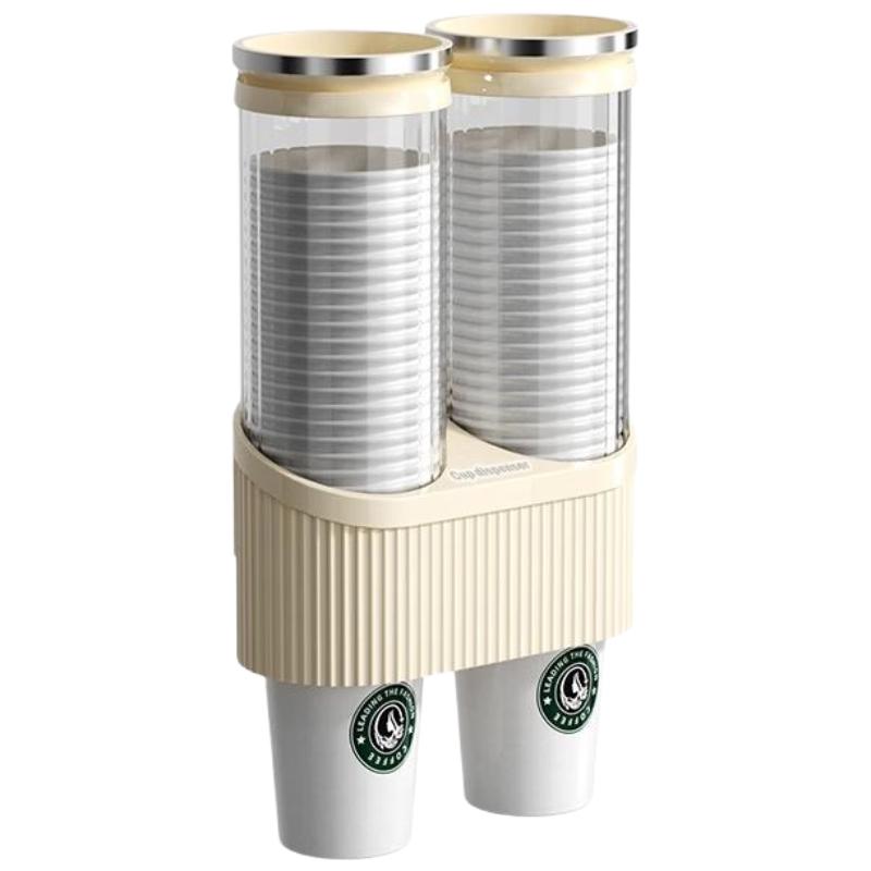 HANDUNYOU Wall-Mounted Double Disposable Cup Dispenser