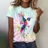 Summer Gradient Print Tshirt For Women Butterfly Pattern Tops Fashion Casual Loose T Shirt Oversized Short Sleeve Aesthetic Clot