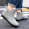 Men's Lightweight Waterproof Ankle Rain Boots - Non-Slip, Wear-Resistant Outdoor Shoes