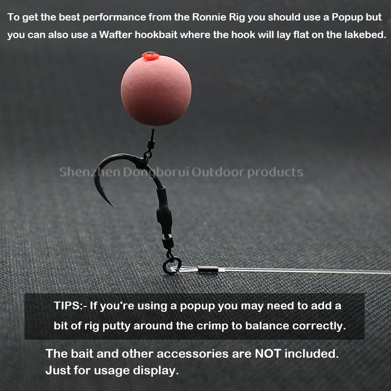 3pcs/pack Carp Fishing Accessories Ready Made Combi Spinner Rig Krank Hook Size 2 4 6 With Booms QC Swivel For Carp Fishing Terminal Tackle