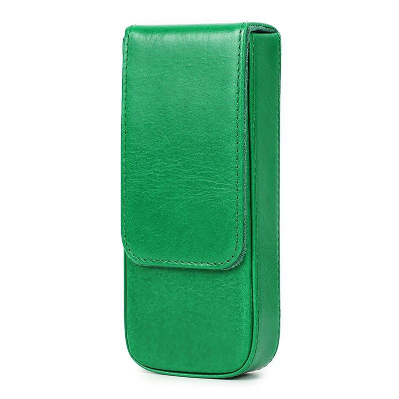 Leather Pencil Case Three Packs Handmade Magnetic Drawer Type Office Desktop Pen Storage Case