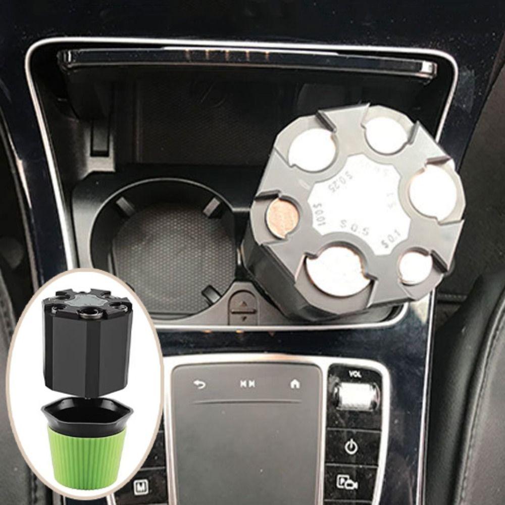 2-Layer Design Car Coin Piggy Bank Cup Shape Large Capacity Coin Storage Holder Multifunction Dollar Organizer Loose Change