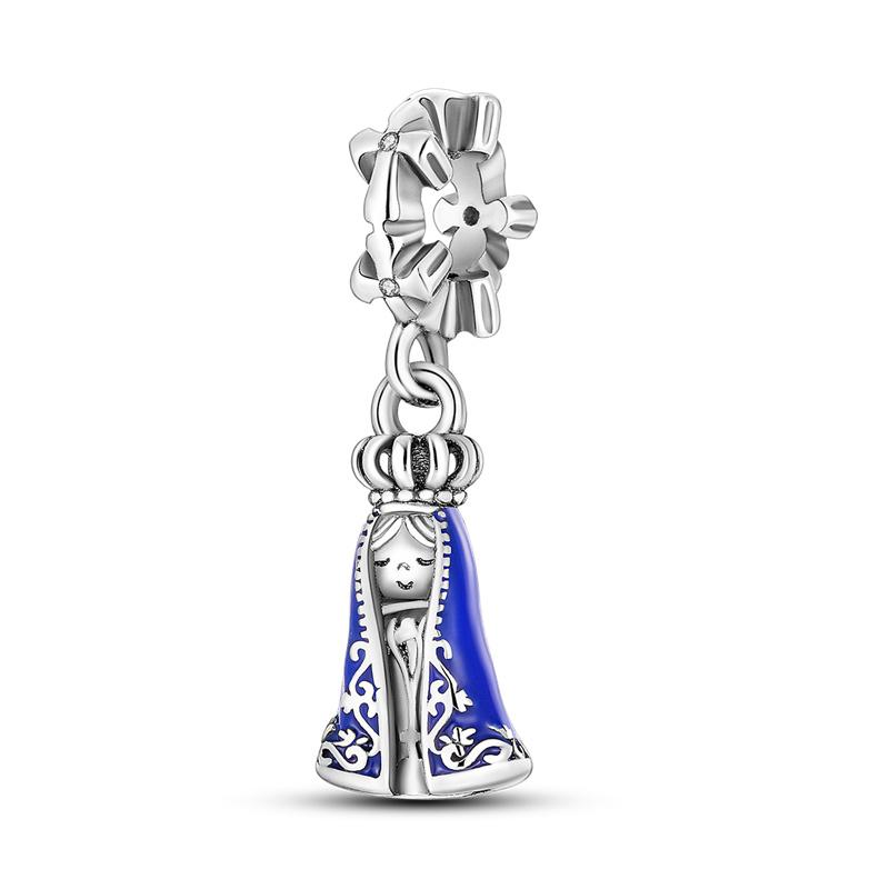 100% Copper Metal Holy Maiden Cross Sun Goddess Luck Blessing Charm Bead Components Bead Components Compatible With Pan Authentic Original Bracelets