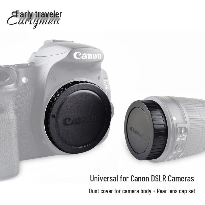 Camera Body Cap and Rear Lens Cap Set