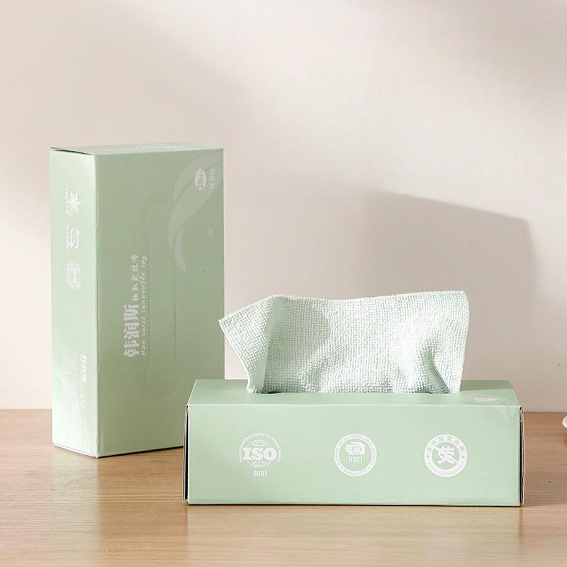 1 Box Extractable Cleaning Cloth Household Kitchen Disposable Cleaning Cloth Absorbent Non Hair Shedding NonOil Stained Paper