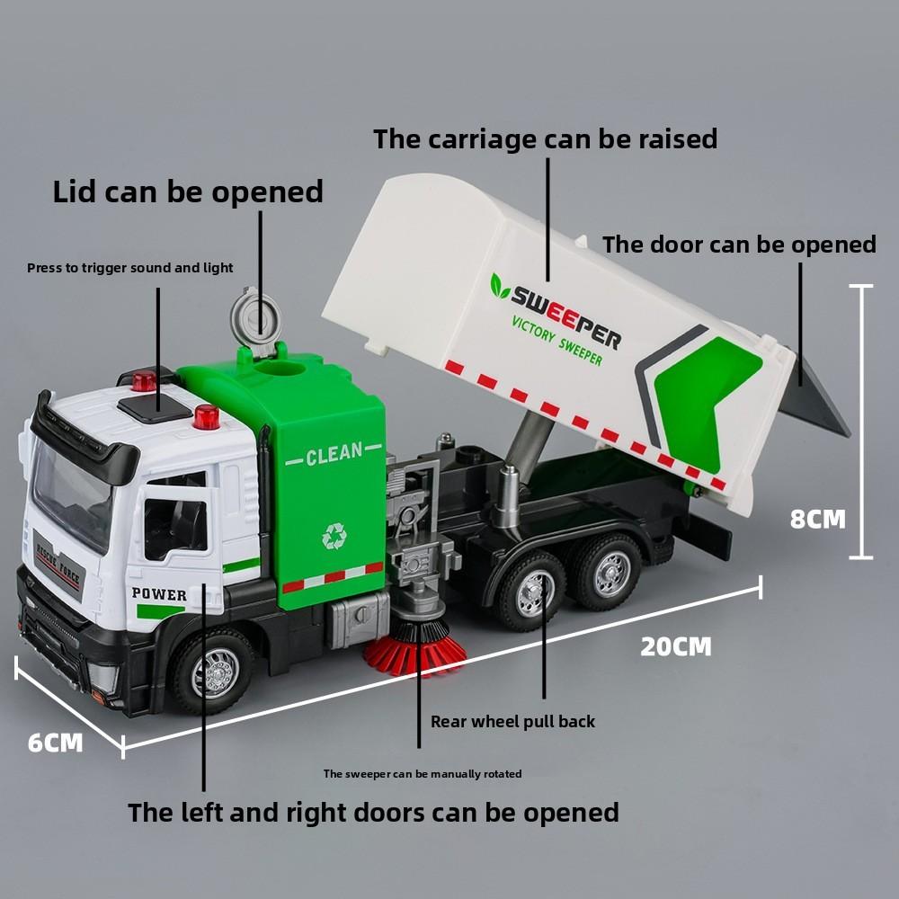 Car Environmental Sanitation Model Toy With Sound Light Features Design Kid For