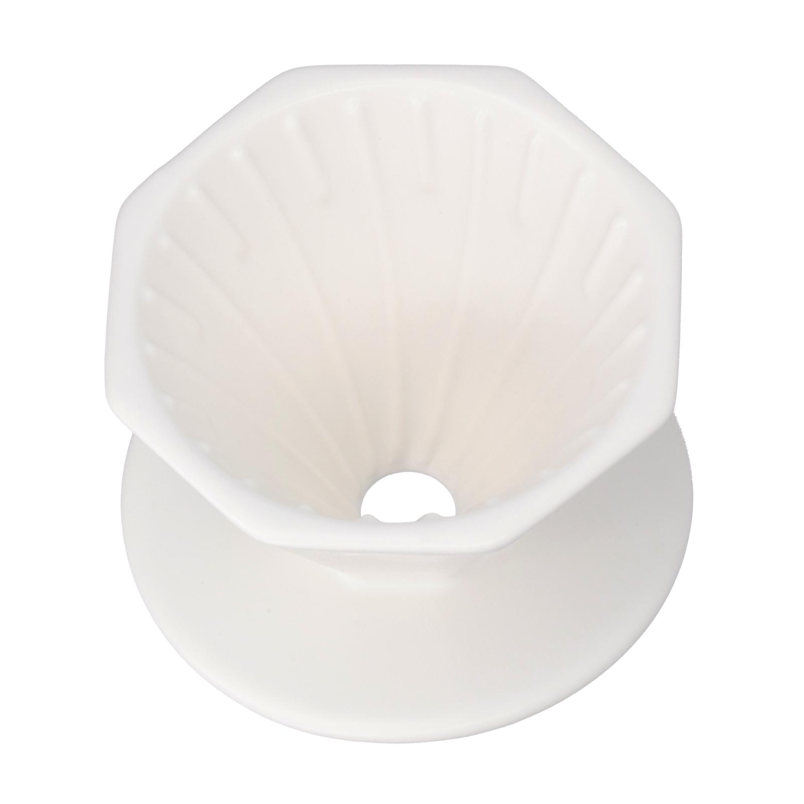 

Coffee Dripper Ceramic Convenient Reliable Exquisite Portable Size Simple Design Pour Over Coffee DripperWhite
