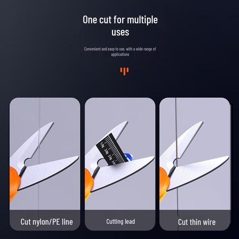 Yangjiang Multifunctional High-Power Fishing Scissors for PE Lines, Sea, Rock, Boat Fishing, Tackle