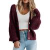 Women's Chunky Knit Cardigan Sweaters Trendy Casual Long Sleeve Open Front Button Down Knitted Outerwear Coats
