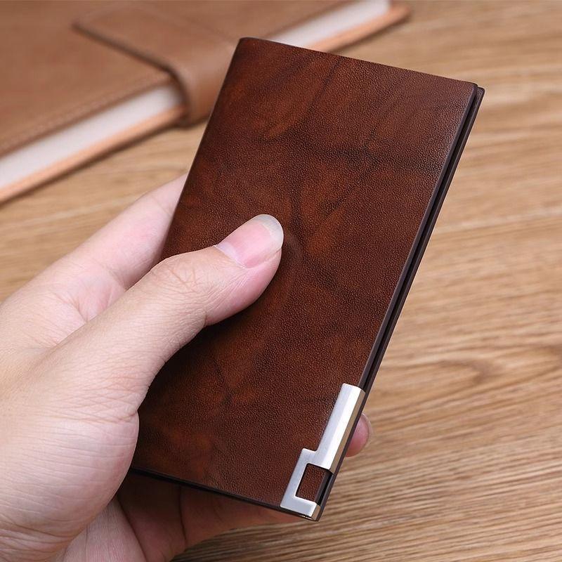 

Трендовий чоловічий короткий гаманець горизонтальний та вертикальний тонкий гаманець-холдер для карток, гаманець-картхолдер для студентів, тримач для ID-карти