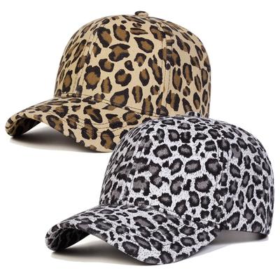 Visors Leopard Print Baseball Caps Vintage Sunshade Peaked Baseball Hats Adjustable Hiphop Style Sunshade Peaked Caps Men Women