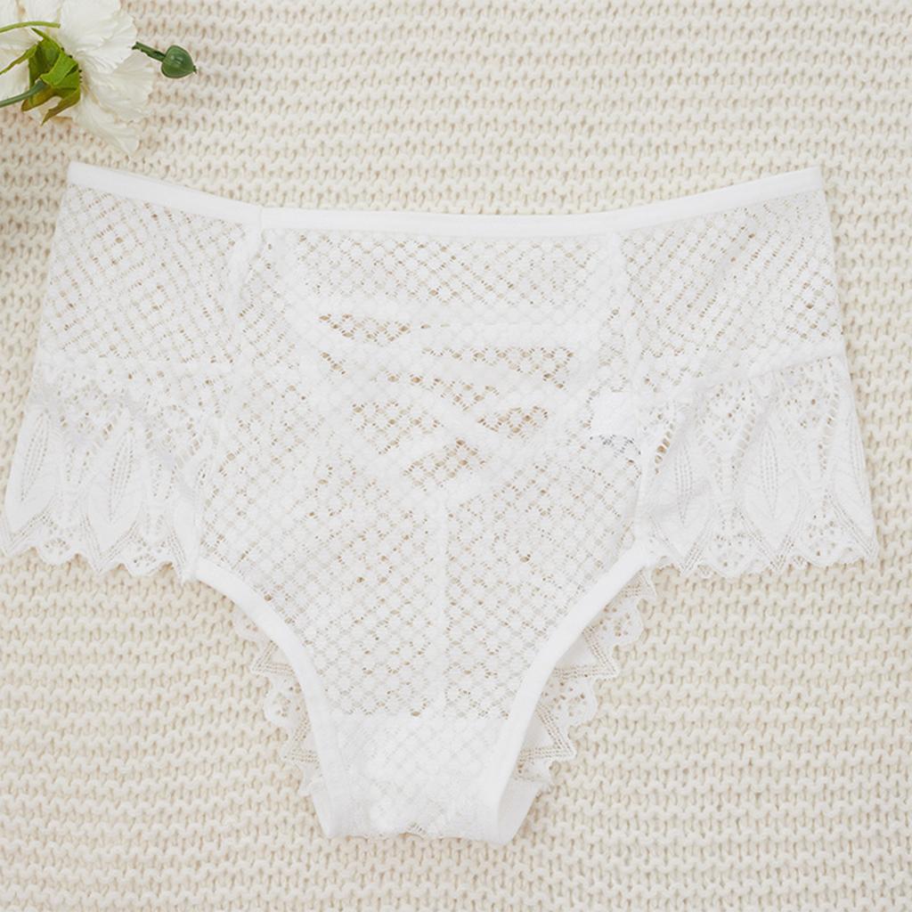 Ladies' Sexy Lace Cross Hollow Waist Underwear In Plus Size