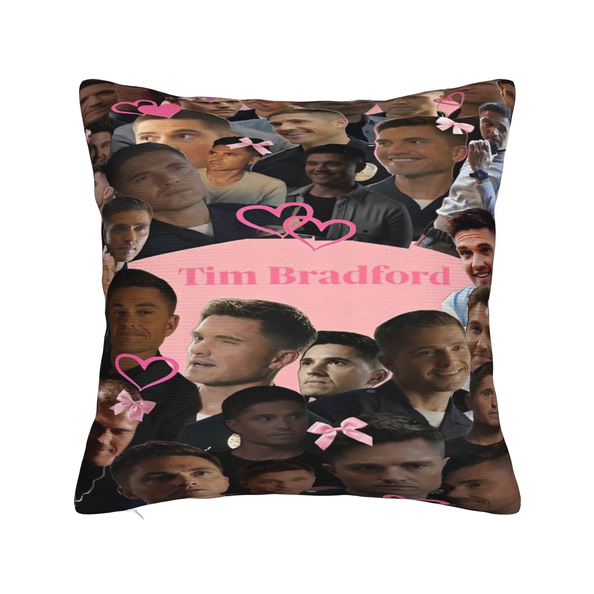 

Tim Bradford Pillow Cover Funny Pillow Case For Living Room Chair Square Cushion Cover Birthday Present 30cmx30cm