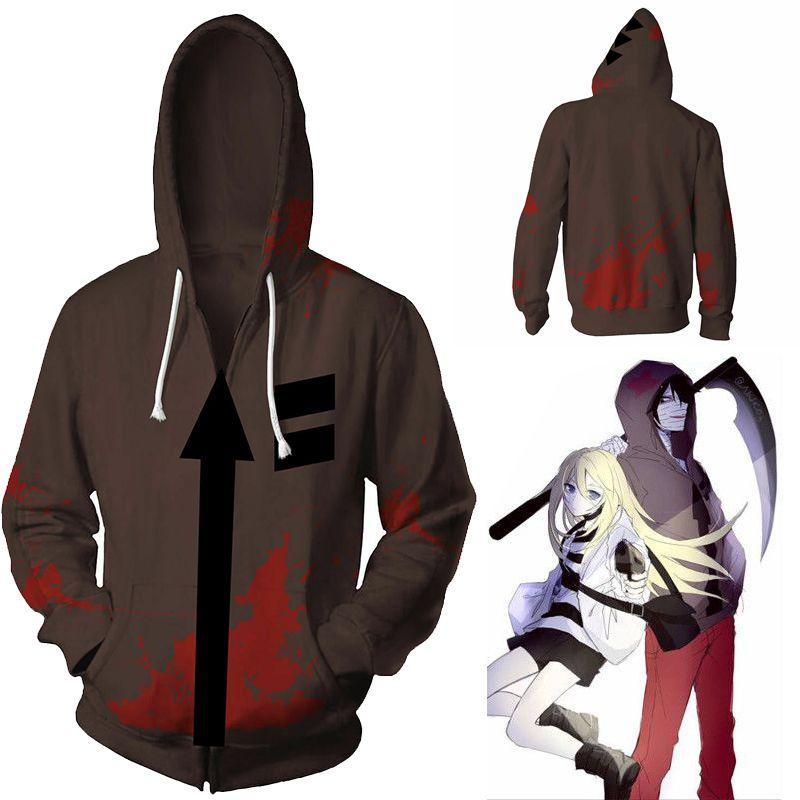 Moletom com Capuz Estiloso de Anime Angels Of Death Isaac Foster Zack Casaco Suéter Fantasia Cosplay Para Conforto e Calor Máximos