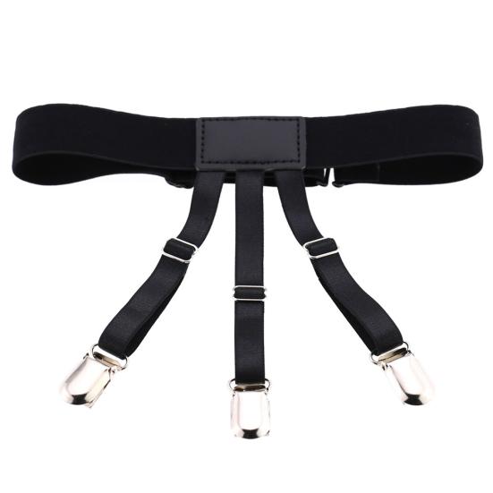 1 Paar Herren-Damen-elastische Hemd-Strumpfband-Uniform-Halterungen, rutschfeste Verriegelungsklemme