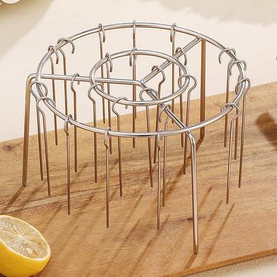 Air Fryer Stainless Steel Vertical Grill Rack Detachable String Grill Vertical Barbecue Skewer Bracket 24 Baking Needle