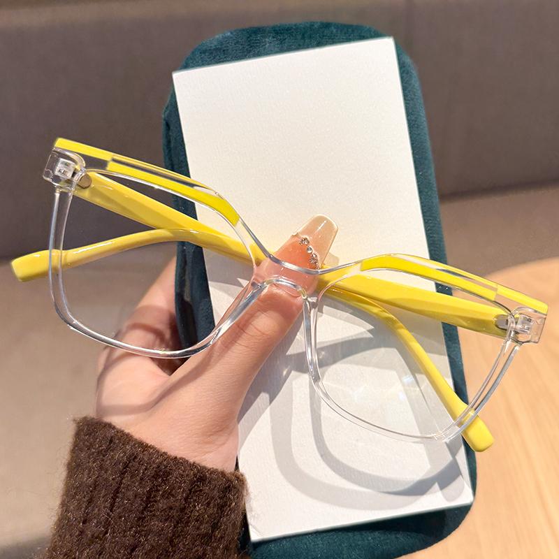 Neutral Fashion New Reading Glasses Fashionable Personality Color Collision Large Frame Anti-Blue Light Presbyopia Glasses