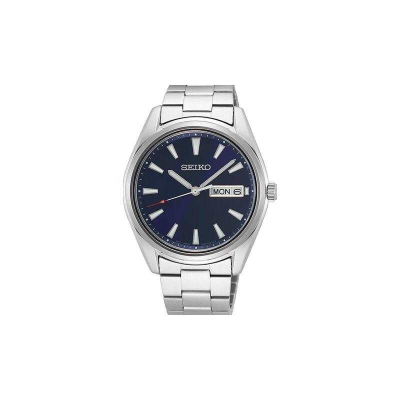SEIKO Classic Quartz Steel Strap 40.2mm Men s Watch Blue Dial SUR341P1 синий