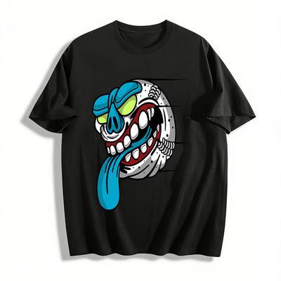 Goofy Rennreifen Lustiger Print Kurzarm Oberteil Reines Baumwoll-T-Shirt