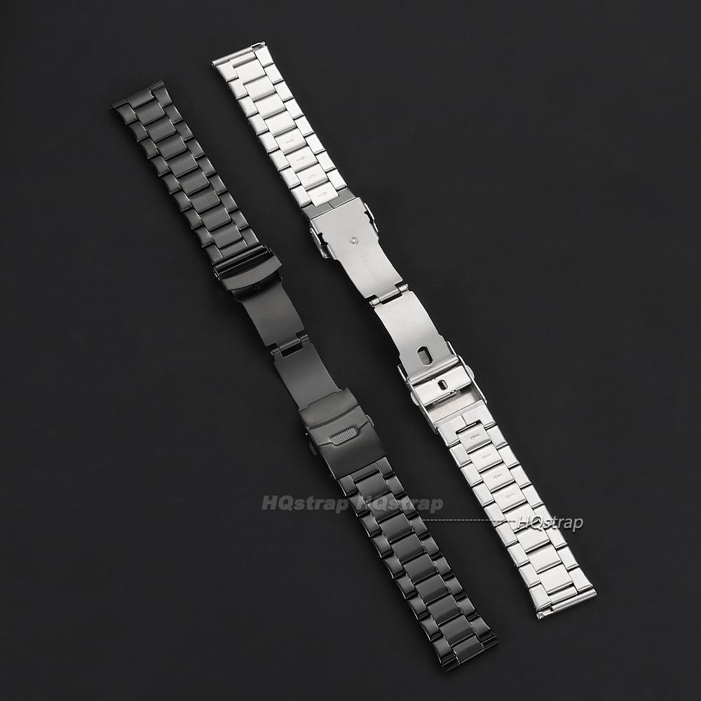 Metal Band for Seiko Folding Buckle Strap 20mm 22mm 24mm Stainless Steel Bracelet Business Wristband Replacement Accessories