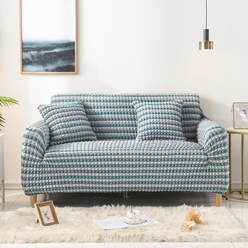 Bubble Yarn Fabric Full Wrap Sofa Cover for All Seasons