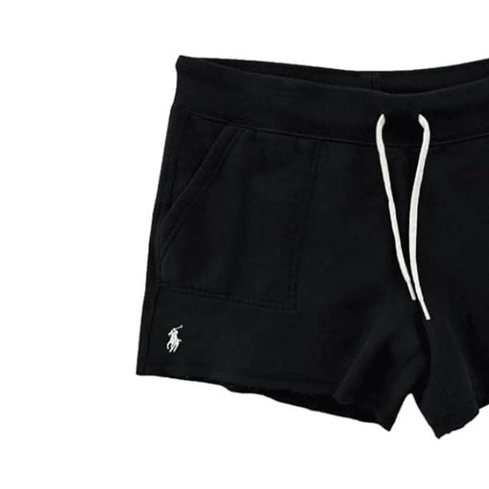 Polo Ralph Lauren Solid Logo Embroidered Casual Shorts Women shorts Black 211796697-012