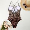 New sexy gradual change leopard print tights hard cup with steel tray swimsuit summer beach wear