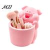 Desktop Pen Holder for Desk 3D Printed Cute Piggy Storage Pot, Cartoon Pig Shaped Holder,Decorative Accessories Makeup Brush Organizer,Multifunctional