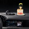 Adornos de coche para niñas, estatua de Anime Kawaii de dibujos animados, salpicadero de coche, figura de muñeca Sexy, decoraciones para coche, Kanako, pecho tembloroso