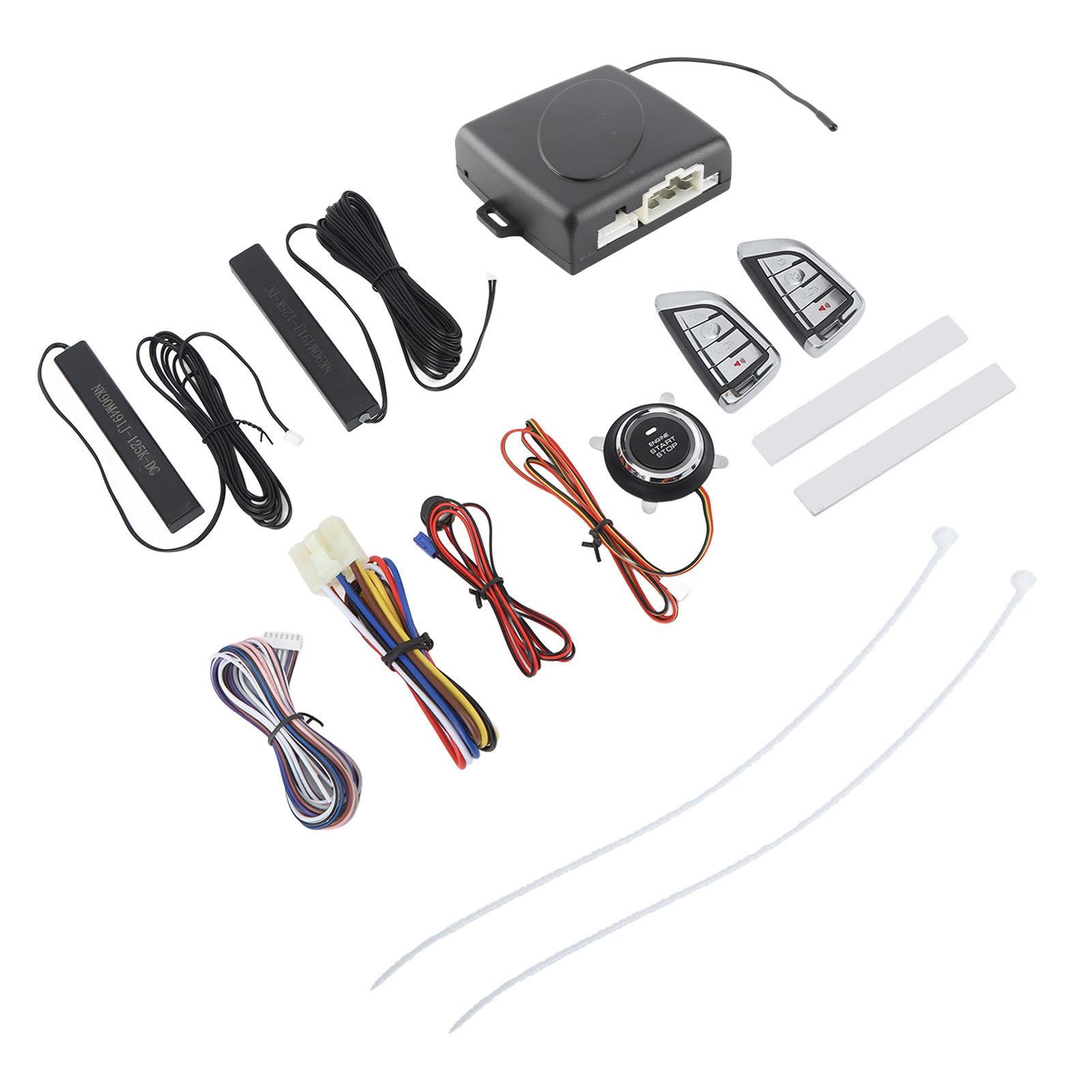 

DC12V Car Alarm System Intelligent Remote Control One Button Start Keyless Entry Kit Universal for Vehicle Without