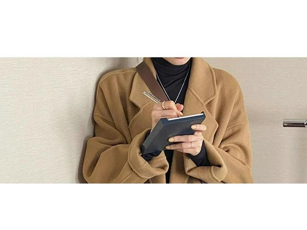 Oatmeal Woolen Coat - Women's Loose Mid-Length Korean Style Outerwear for Fall/Winter 2025