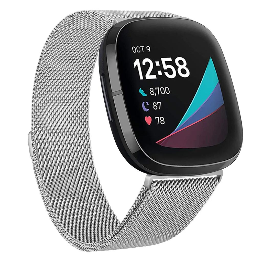 Milanese strap for Fitbit versa 4 3 Band Sense/Lite Magnetic Loop watchband Stainless Steel metal Bracelet Fitbit versa 2 band