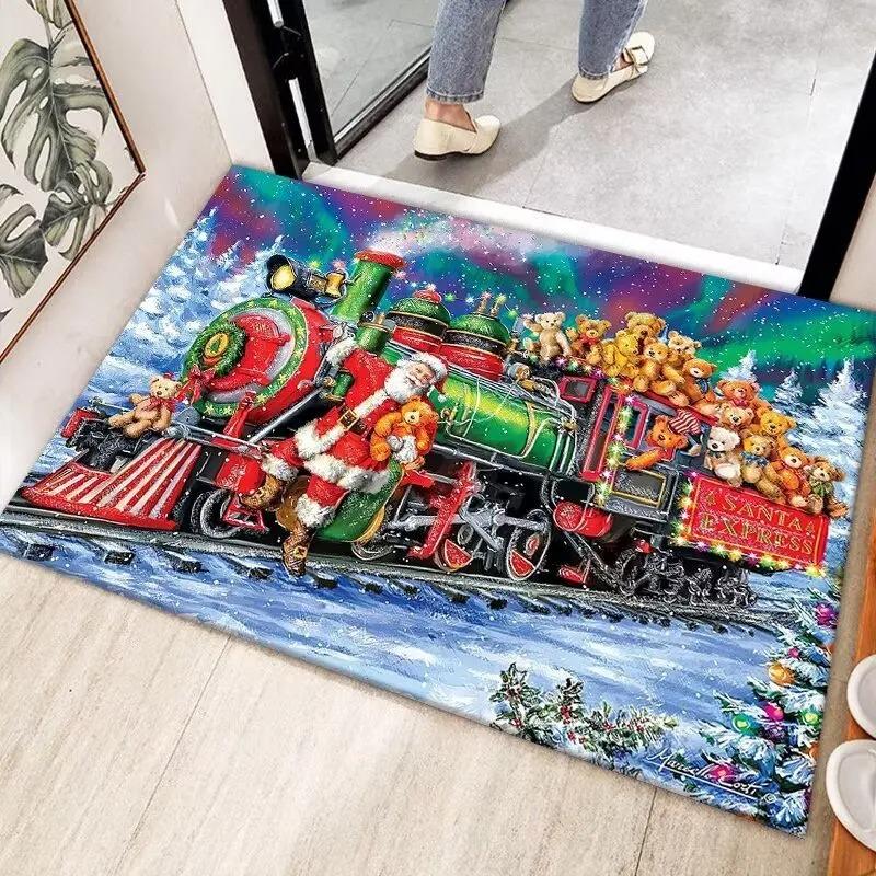 Weihnachts-Foyer-Anti-Rutsch-Matten Kaffeetisch-Matten Badezimmer- und Schlafzimmer-Anti-Rutsch-Teppiche und -Läufer und Familienparty-Dekorationen