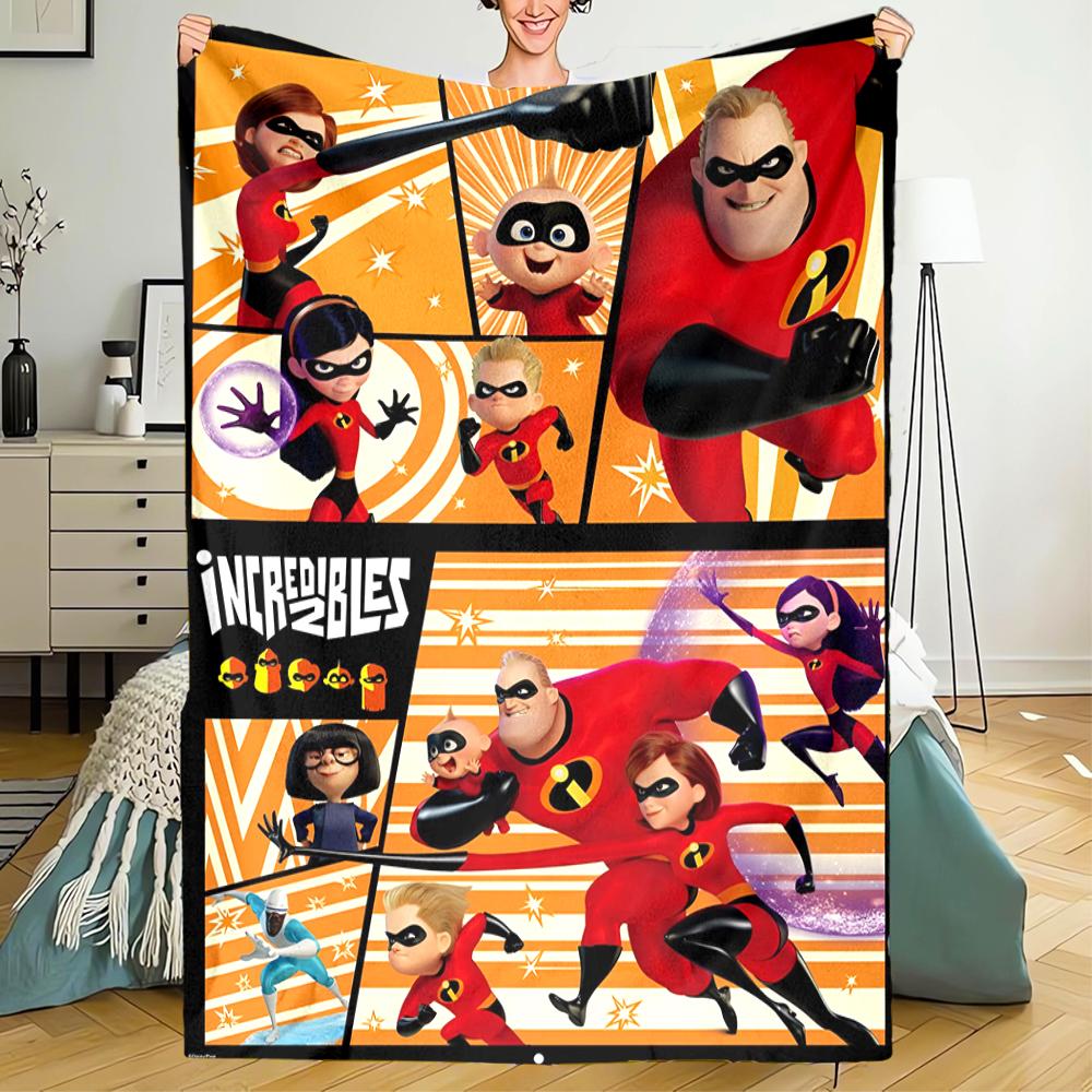 The Incredibles Theme Printed Blanket - Perfect for Couch, Bed, Travel & Outdoor Use | Machine Washable, Cozy & Durable.