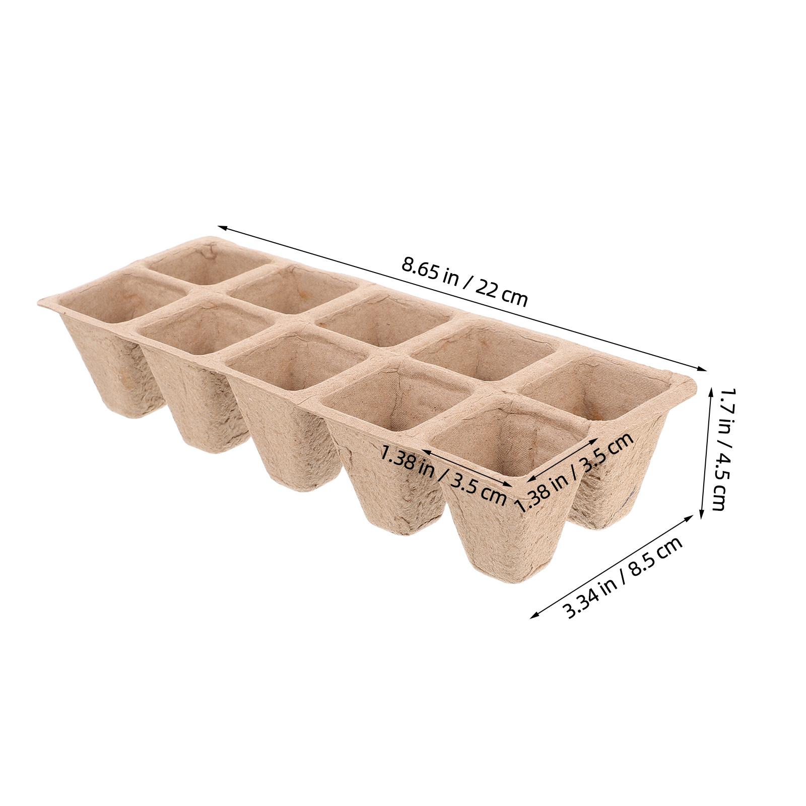 

20Pcs 10Grids Cell Nursery Pots for Seedling,Starter Tray Biodegradable Pulp Seedling Cup Garden Plant Seedling Germination Tool