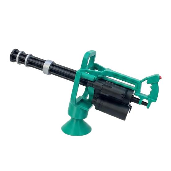 3D Printed Gatling Gun-shaped Figurine, Rotating Desktop Toy, Military Style Desk Decor, Funny Stress Relief Fidget Toy for Adults and Kids, Creative