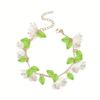 Green Transparent Leaf Shape Acrylic Bead Pendant Loose Bead For DIY Jewelry Making Necklace Bracelet Charm Accessories