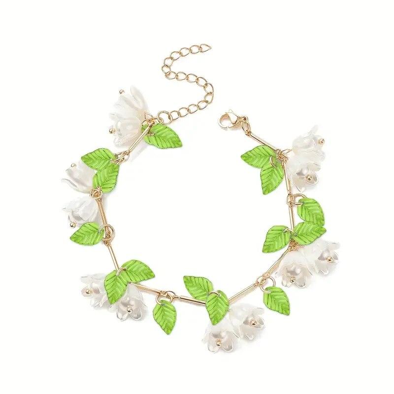 Green Transparent Leaf Shape Acrylic Bead Pendant Loose Bead For DIY Jewelry Making Necklace Bracelet Charm Accessories