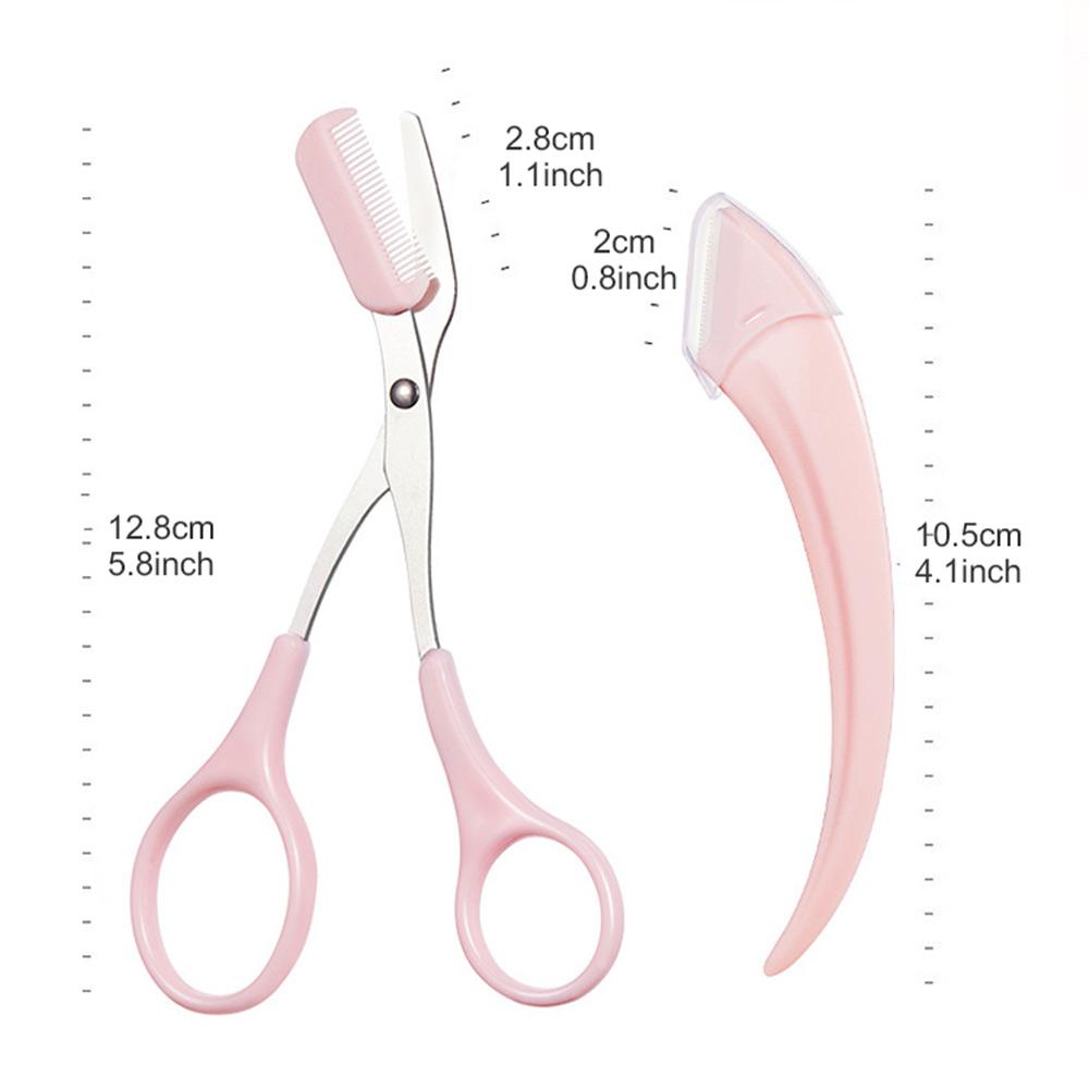 GECOMO Eyebrow Trimming Set Anti-scratch Eyebrow Scraping Blade with Eyebrow Combe