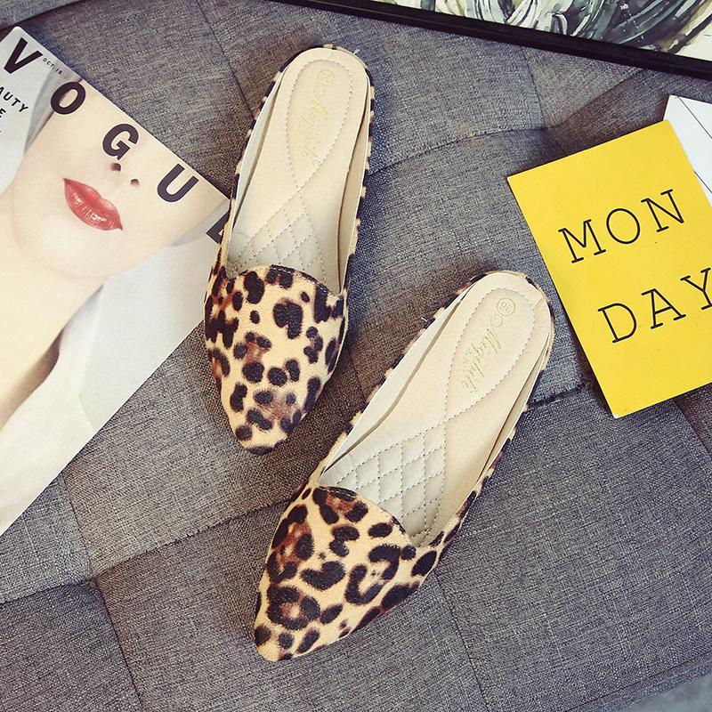 

Мода 2024 года. Туфли-мюли с закрытым носком. Женские тапочки с леопардовым принтом. Женские бархатные шлепанцы. Шлепанцы для дома и улицы. Нескользящие ленивые шлепанцы. 6 бежевый