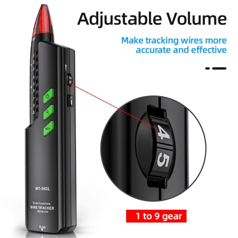High Accuracy Cable Tester Versatile Line Tester Tracing Device for Ethernet Lines Efficiently Locate & Test Connections