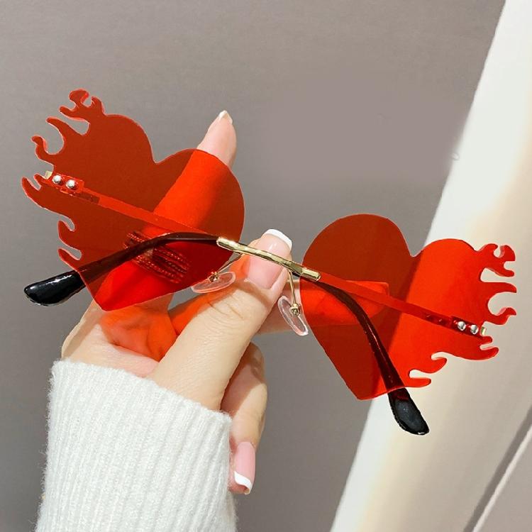 Novelty Flame Sunglasses For Shows And Daily Wear Punk Costume Accessories Masquerades Party Decoration