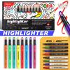 Temu 16-Piece Children's DIY Fluorescent Soft Tip Marker Set