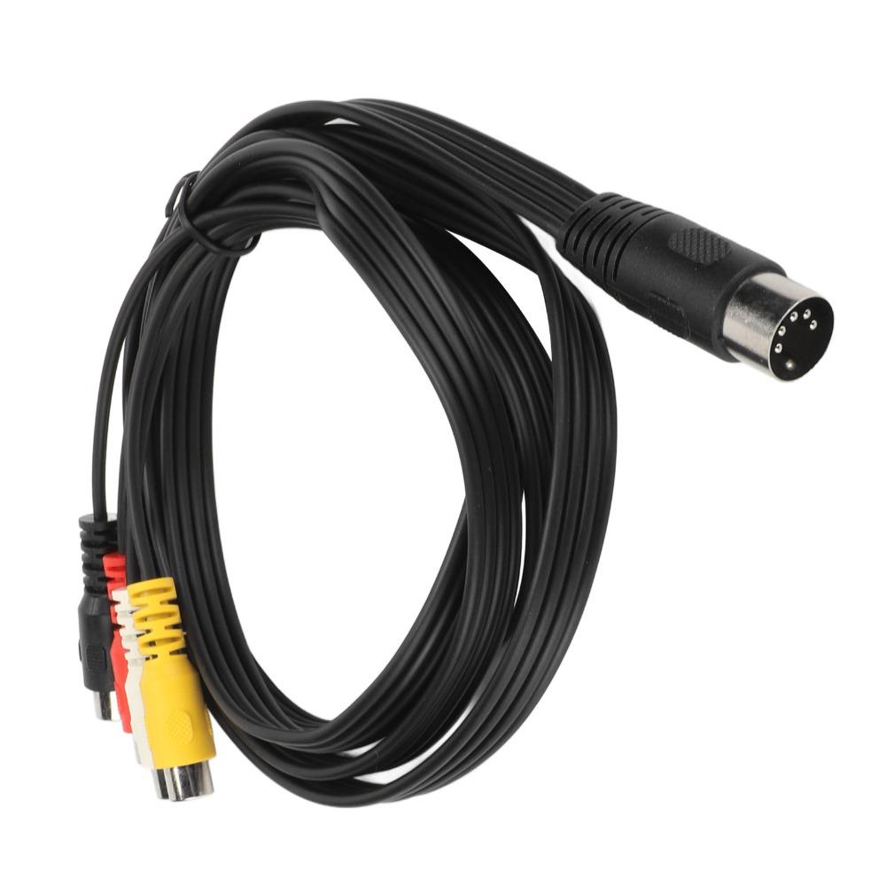 Plug and Play Audio Cable Connector 4.9ft DIN 5 Pin to 4RCA Cord DVD