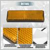 6 Pcs Rectangular Stick-on Safety Spoke Reflective Self Adhesive Reflector for Gate Posts Cars Trailer Motorcycle Trucks Boat Bicycle Bike Orange